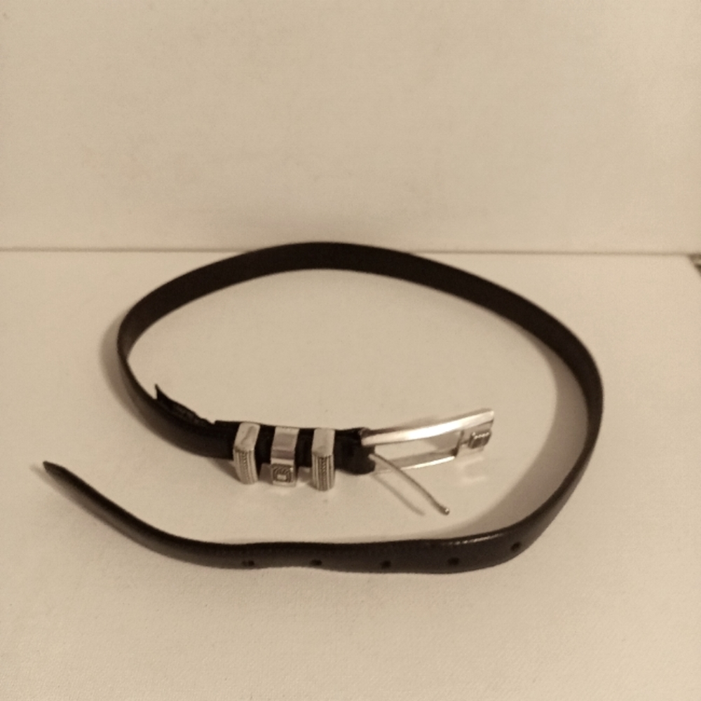 Brighton Size S black and Silver leather belt